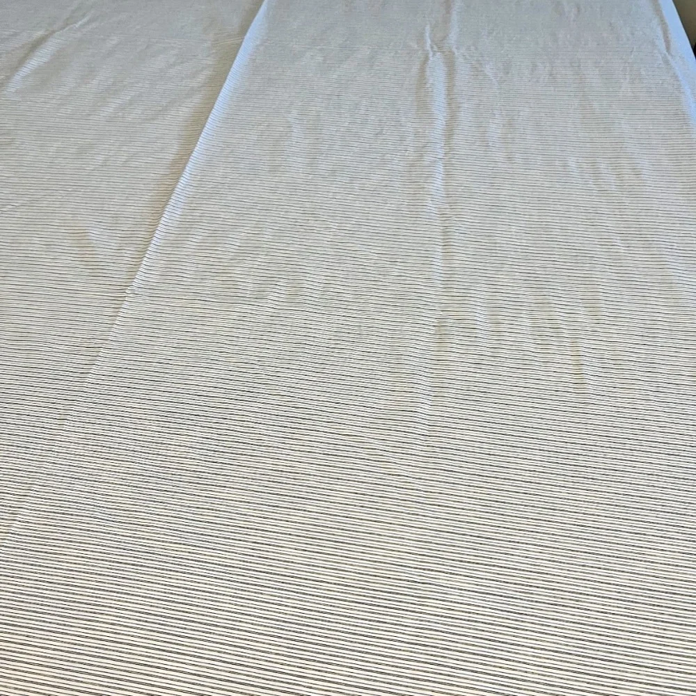 Lauren Ralph Lauren 100% Cotton Black Blue Striped Queen Size Flat Sheet